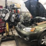 Subaru Outback engine removal - Sherwood Park - Brads Transmission Service